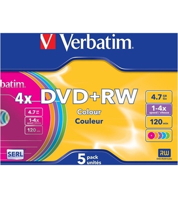 Verbatim DVD+RW SERL 4x 4.7GB (5er Slim Case