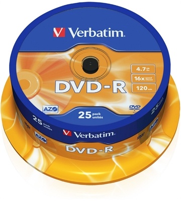 Verbatim DVD-R AZO 16x 4.7GB (25er Spindel)