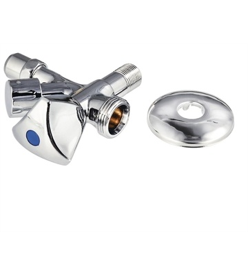 XavaX Eckventil mit Maschinenanschluss (silber)