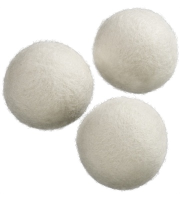 XavaX Trocknerbälle aus Wolle (3 Stk) (weiß)