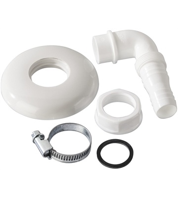 XavaX Siphonanschluss mit Überwurfmutter (weiss)