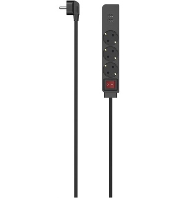 Hama Steckdosenleiste 3-fach (1,4m) (schwarz)