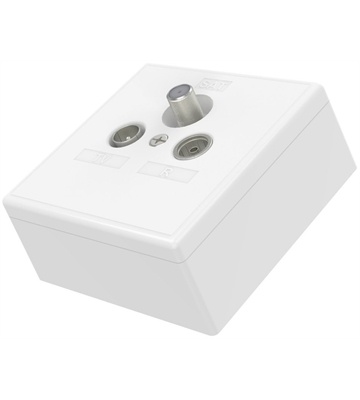 Hama Skitu Universelle Antennendose 4in1 (weiß)