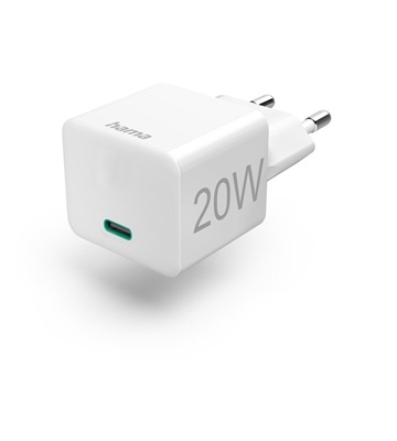 Hama Mini-Schnellladegerät USB-C (20W) (weiß)