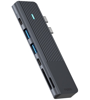 Rapoo USB-C 7-in-2 Multiport Adapter (grau)