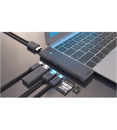 Rapoo USB-C 7-in-2 Multiport Adapter