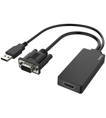 Hama VGA+USB auf HDMI-Adapter (schwarz)