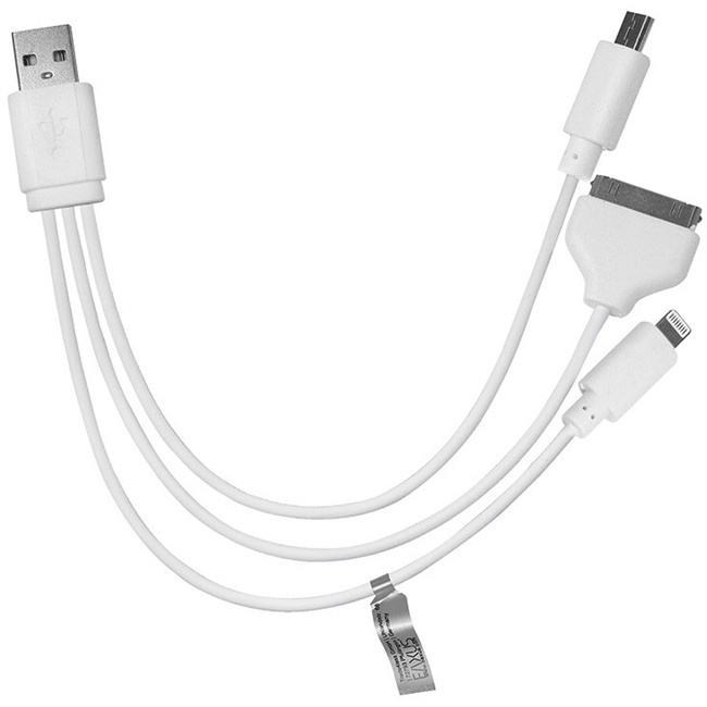 EAXUS 3-in-1 USB Ladekabel (0,13m)