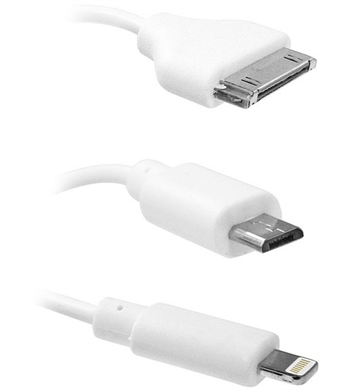 EAXUS 3-in-1 USB Ladekabel (0,13m)