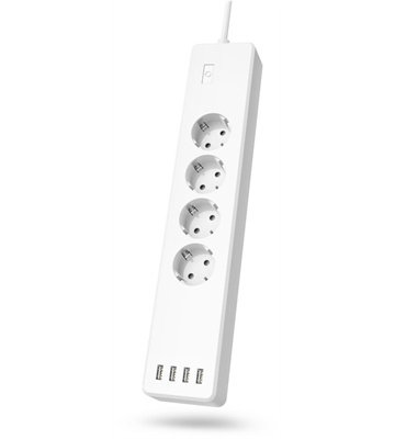Hama WLAN-Steckdosenleiste 4-fach (weiss)
