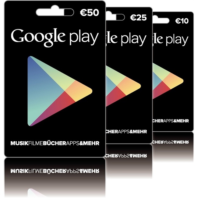 Diverse GOOGLE PLAY 50 EURO - GUTHABENKARTE
