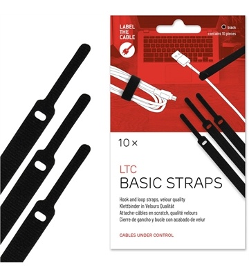 Label The Cable Basic Klettkabelbinder (10Stk) (schwarz)