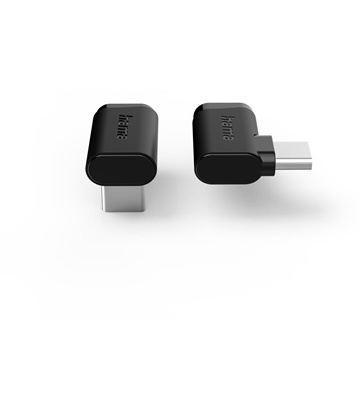 Hama USB-C-Winkeladapter 90° 2er Set (schwarz)