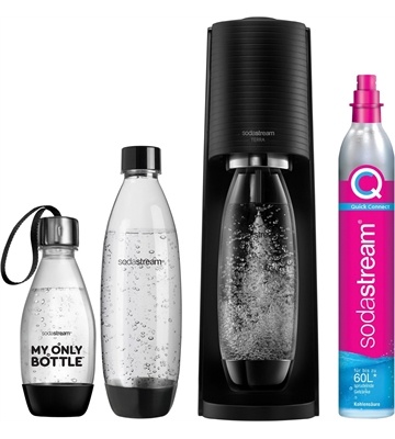 SodaStream Terra Vorteilspack mit 3 Flaschen (schwarz)