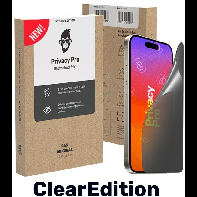 GreenMNKY Privacy Protect Hybrid Clear Ed. 7"