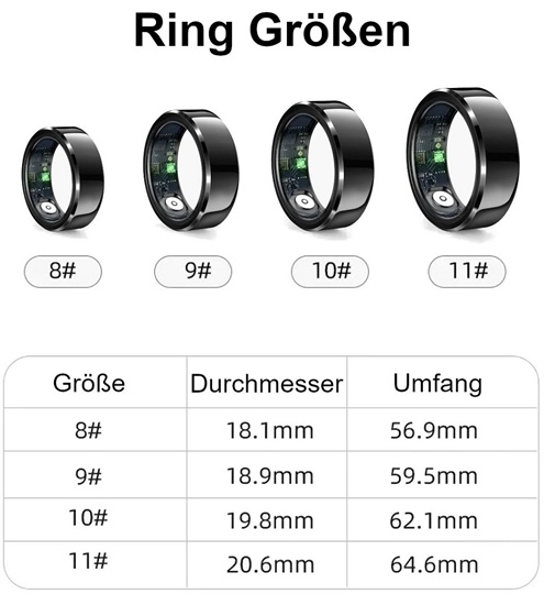 Felixx Premium Smart Ring SR6 (Größe 11)