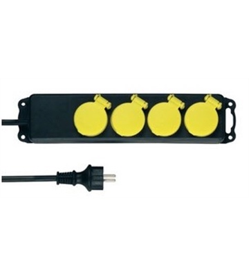 REV Steckdosenleiste 4-fach (1,4m) (schwarz-gelb)