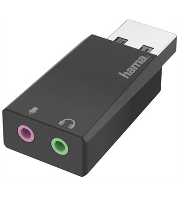 Hama Stereo USB-Soundkarte (schwarz)