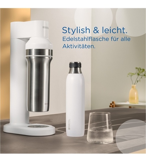 BRITA sodaTRIO Edelstahlflasche klein