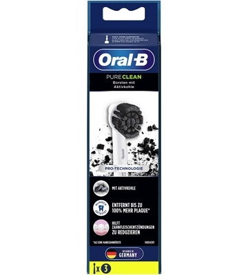 Oral-B EB Aktivkohle (3Stk) (schwarz)