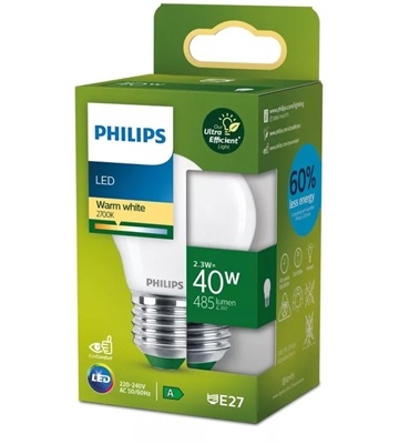Philips LEDCLA 40W P45 E27 2700K FR UE SRT4