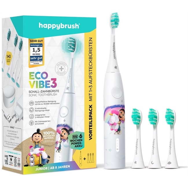 happybrush ECO VIBE KIDS Agnes + 3 Refills
