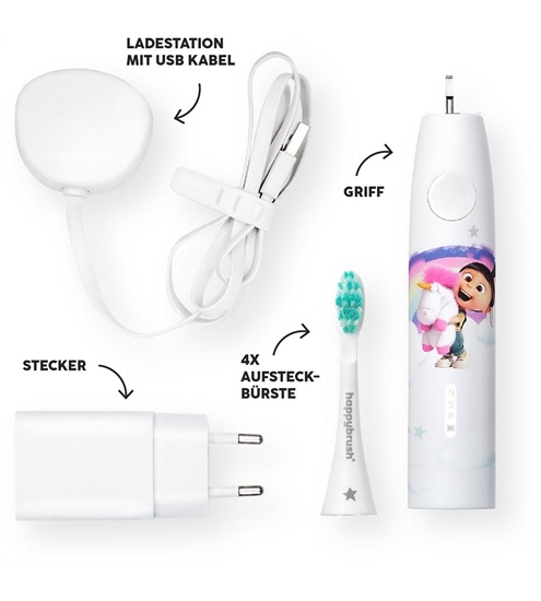 happybrush ECO VIBE KIDS Agnes + 3 Refills