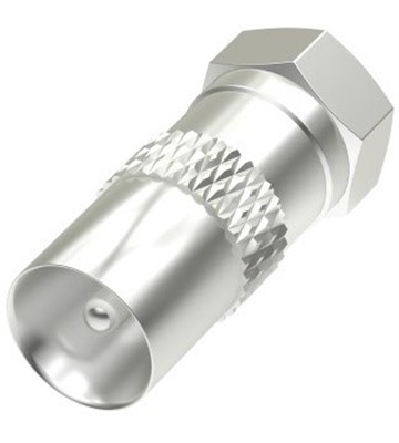 Hama F-Stecker>Koax-Stecker (silber)