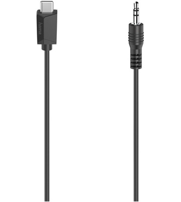 Hama USB-C-Stecker>3,5-mm-St. (0,75m) (schwarz)