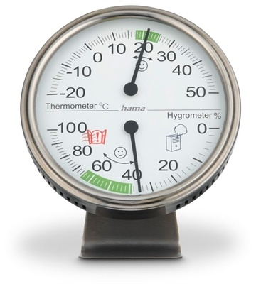 Hama Tahiti Thermo-/Hygrometer (silber)