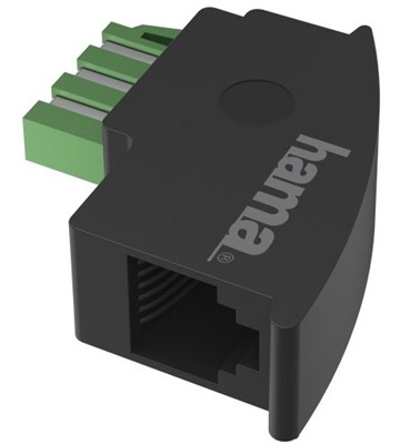 Hama TAE-U-Stecker>Modular-Kupplung 6p6c (schwarz)