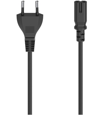 Hama Netzkabel Euro-St. 2-pol. (0.75m) (schwarz)