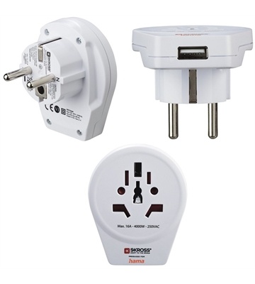 Hama Reiseadapter USB (Welt>Europa)