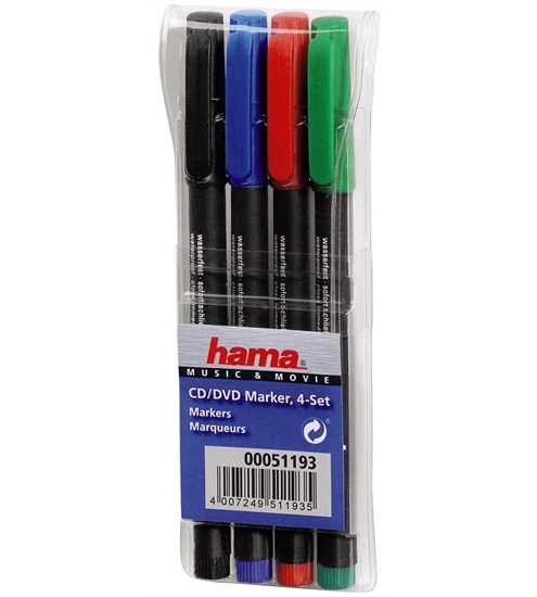Hama CD/DVD Marker 4er-Set (20er Displ.)