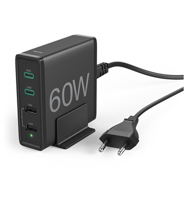 Hama Ladestation 4-fach (60W) (schwarz)