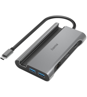 Hama USB-C-Hub 7 Ports (grau)