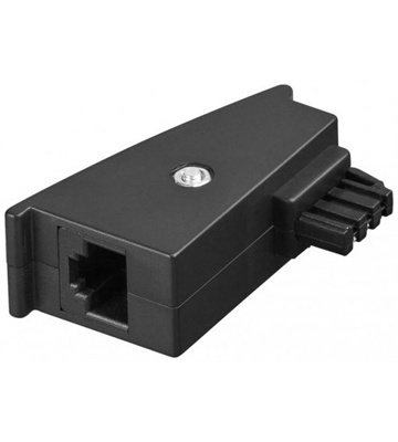 Hapena TAE-F auf RJ45 IP Kompakt-Adapt. (schwarz)