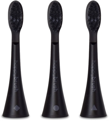 happybrush ECO VIBE 3 Aufsteckbürsten (schwarz)