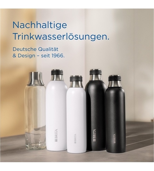 BRITA sodaTRIO Edelstahlflasche groß