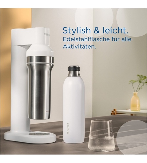 BRITA sodaTRIO Edelstahlflasche groß
