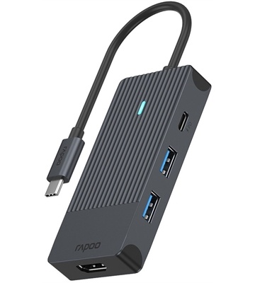 Rapoo USB-C 4-in-1 Multiport Adapter (grau)