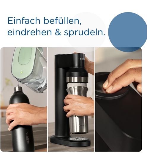 BRITA sodaTRIO Edelstahlflasche klein