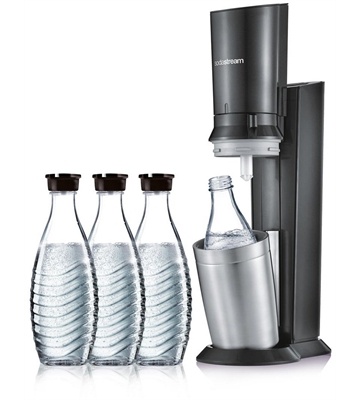 SodaStream Crystal 3.0 Aktionspack 3 Karaffen (titan)