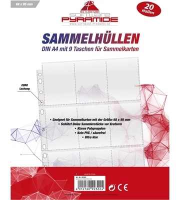 Software Pyramide Sammelkarten Hüllen DinA4 20er Pack